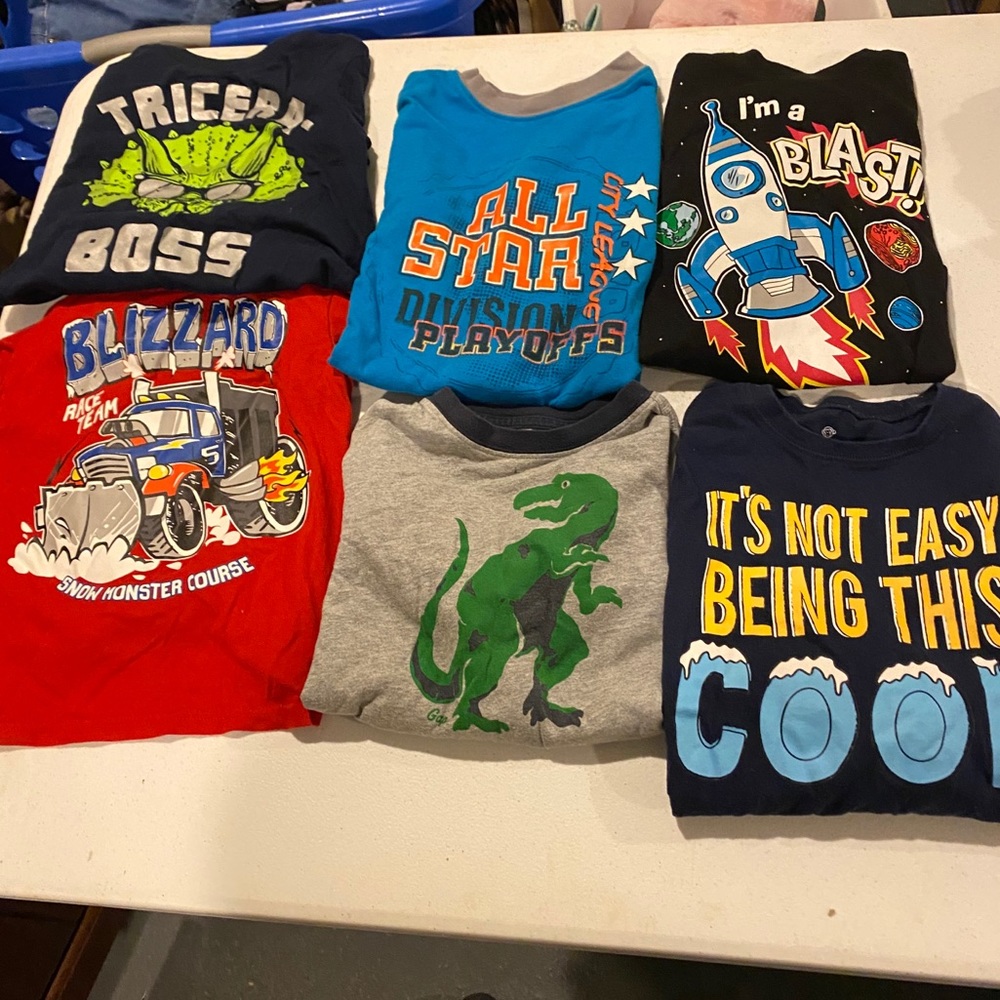 Six t shirts